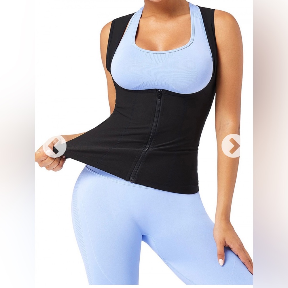 The Blu PU Coating Sweat Vest